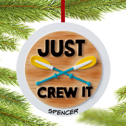 personalized personalized just crew it christmas ornament – Christmas ornament, holiday tree decoration or gift