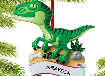 engraved personalized dinosaur christmas ornament – Christmas ornament, holiday tree decoration or gift