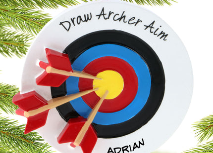 holiday personalized archery christmas ornament – Christmas ornament, holiday tree decoration or gift