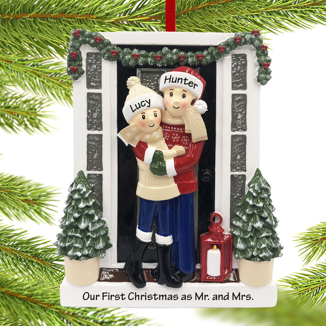 Farm House Family Personalized Ornament - 2, 3, 4, 5 Family Members