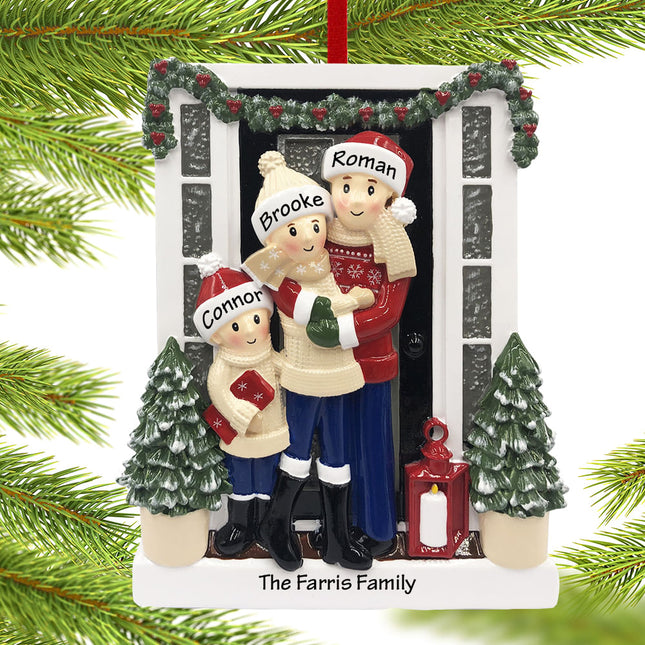 Farm House Family Personalized Ornament - 2, 3, 4, 5 Family Members