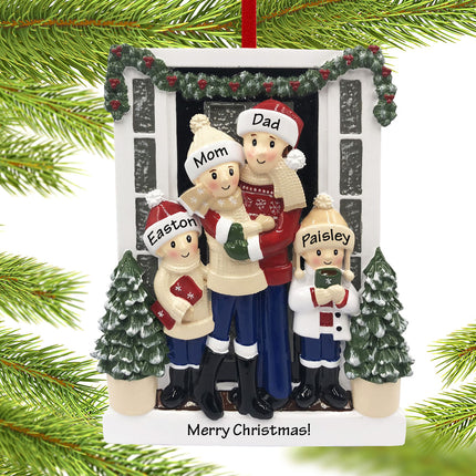Farm House Family Personalized Ornament - 2, 3, 4, 5 Family Members
