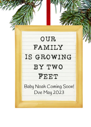 Our Family is Growing Letter Board Ornament  by POLARX Ornament