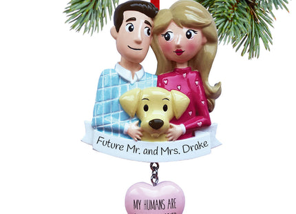 custom personalized my humans are getting married christmas ornament – Christmas ornament, holiday tree decoration or gift