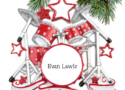 keepsake personalized drum set christmas ornament – Christmas ornament, holiday tree decoration or gift