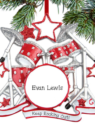 Drum Set Ornament  by POLARX Ornament