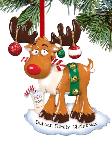 Christmas Moose Ornament  by POLARX Ornament