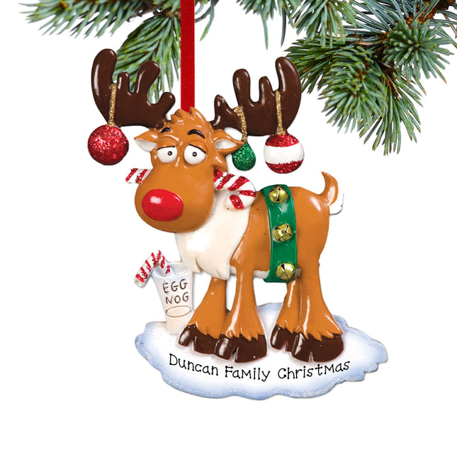 keepsake personalized christmas moose christmas ornament – Christmas ornament, holiday tree decoration or gift