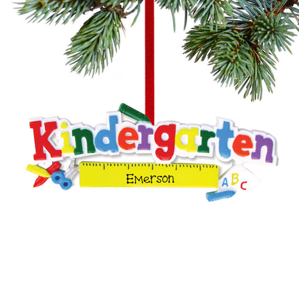 decorative personalized kindergarten christmas ornament – Christmas ornament, holiday tree decoration or gift