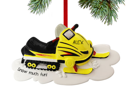 decorative personalized snowmobile christmas ornament – Christmas ornament, holiday tree decoration or gift
