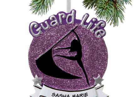 holiday personalized color guard life christmas ornament – Christmas ornament, holiday tree decoration or gift