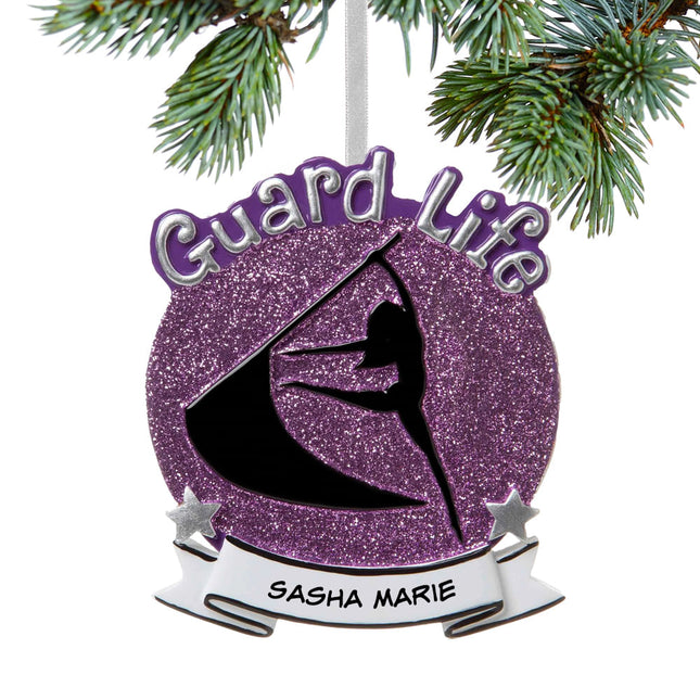 holiday personalized color guard life christmas ornament – Christmas ornament, holiday tree decoration or gift