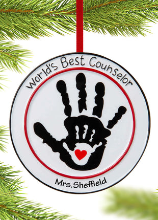 Worlds Best Counselor Ornament  by POLARX Ornament