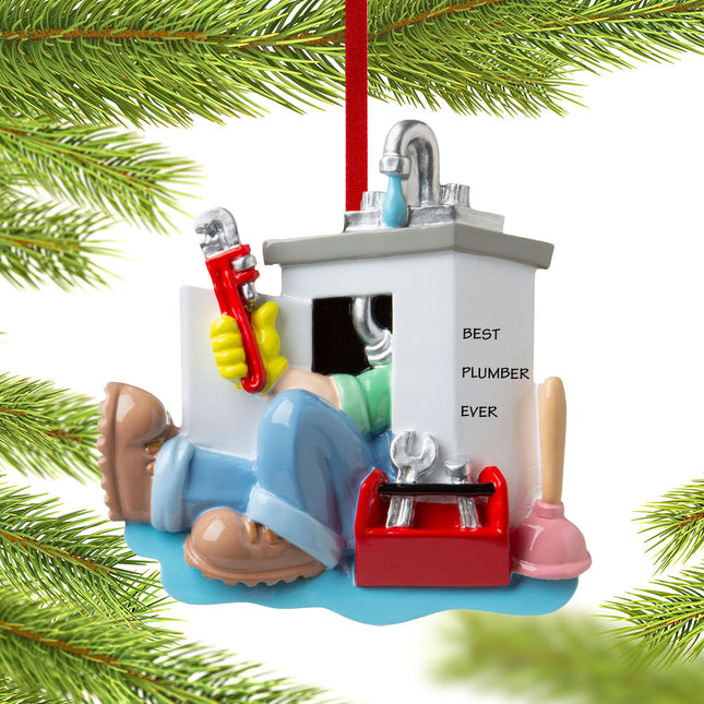personalized personalized plumber christmas ornament – Christmas ornament, holiday tree decoration or gift