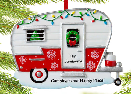 custom personalized trailer camper christmas ornament – Christmas ornament, holiday tree decoration or gift