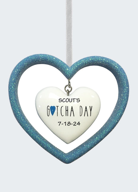 Adoption Happy Gotcha Day Blue Ornament