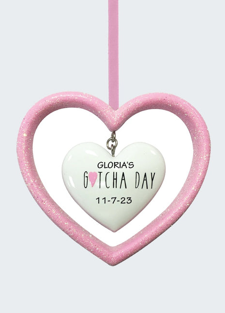 Adoption Happy Gotcha Day Pink Ornament
