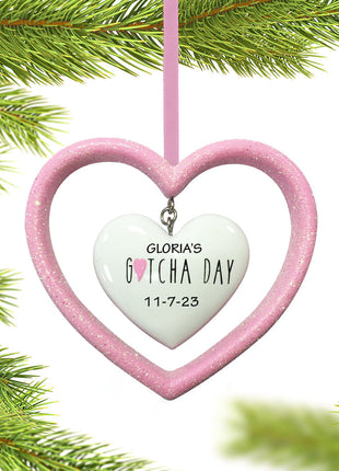 Adoption Happy Gotcha Day Pink Ornament  by POLARX Ornament