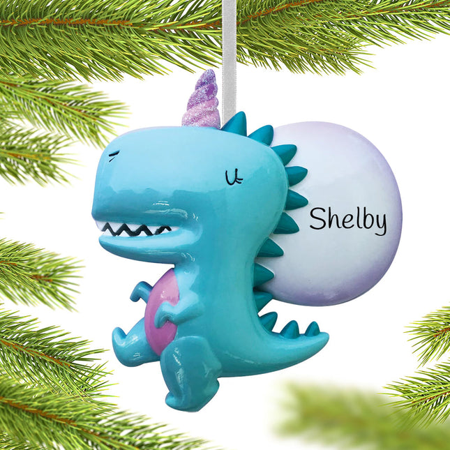 custom personalized dinocorn christmas ornament – Christmas ornament, holiday tree decoration or gift