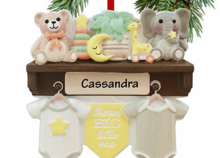 holiday personalized dream big little one christmas ornament – Christmas ornament, holiday tree decoration or gift