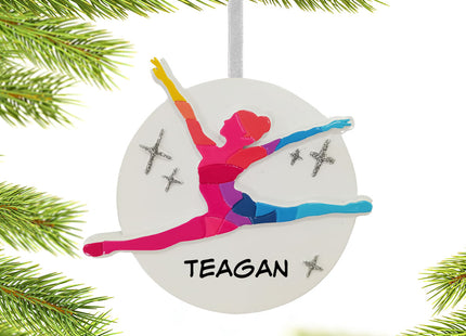decorative personalized gymnast-dance christmas ornament – Christmas ornament, holiday tree decoration or gift