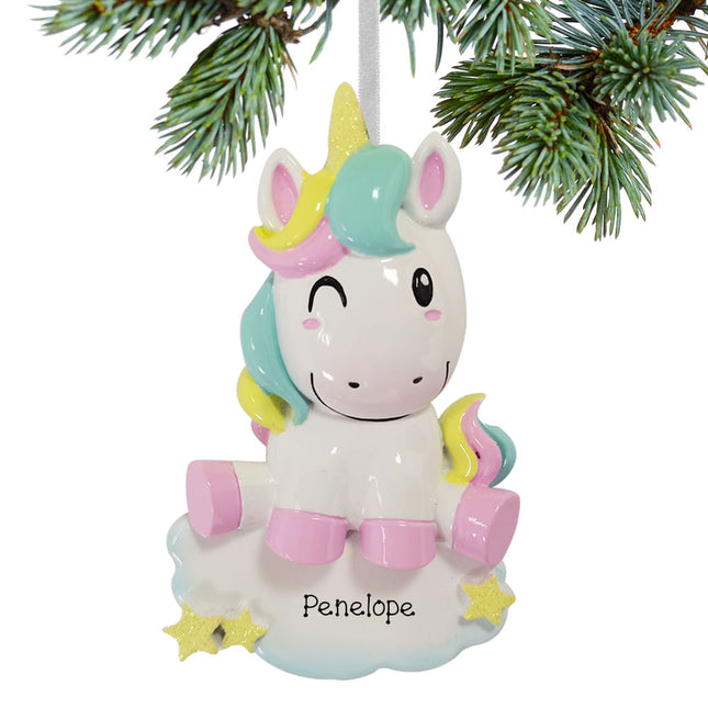 personalized personalized unicorn christmas ornament – Christmas ornament, holiday tree decoration or gift