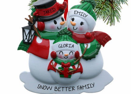 personalized personalized classic snowman couple christmas ornament – Christmas ornament, holiday tree decoration or gift
