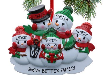 keepsake personalized classic snowman family of 3 christmas ornament – Christmas ornament, holiday tree decoration or gift