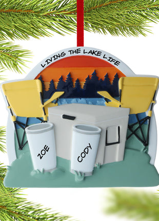 Lake Life Cooler Couple Ornament  by POLARX Ornament