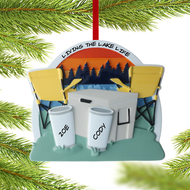 personalized personalized lake life cooler couple christmas ornament – Christmas ornament, holiday tree decoration or gift