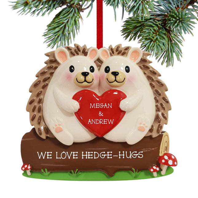 Hedgehog Family Personalized Ornament - 2, 3, 4, 5, 6 Family Members