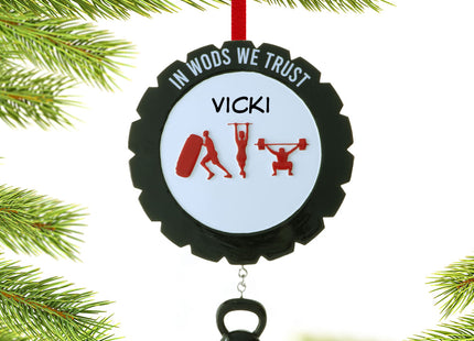 holiday personalized in wods we trust crossfit christmas ornament – Christmas ornament, holiday tree decoration or gift