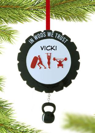 In Wods We Trust CrossFit Ornament  by POLARX Ornament