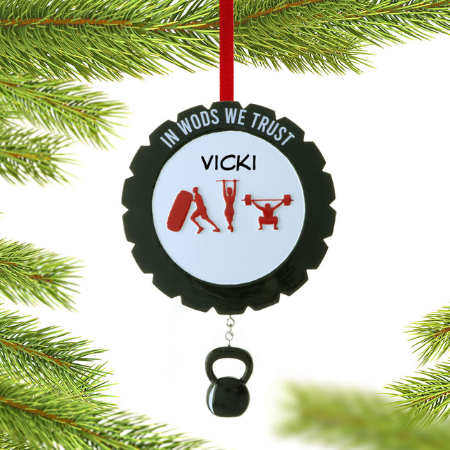 holiday personalized in wods we trust crossfit christmas ornament – Christmas ornament, holiday tree decoration or gift