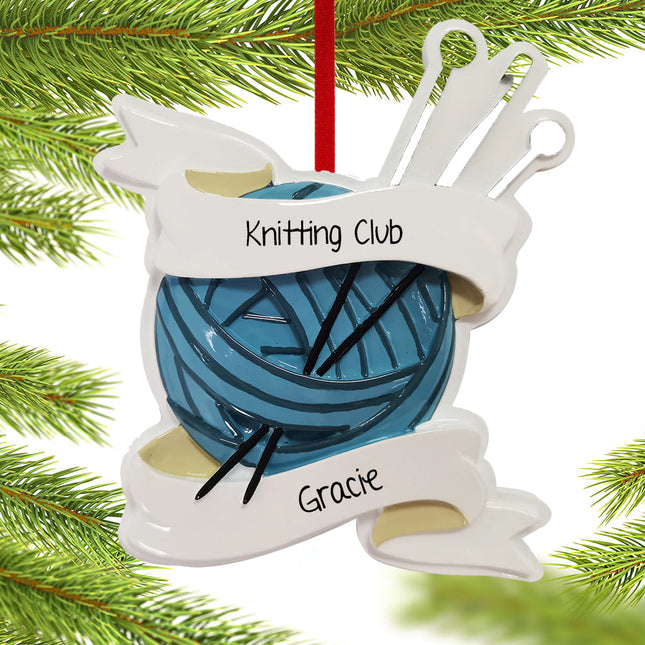personalized personalized knitting christmas ornament – Christmas ornament, holiday tree decoration or gift