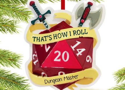 engraved personalized dungeons & dragons dice christmas ornament – Christmas ornament, holiday tree decoration or gift