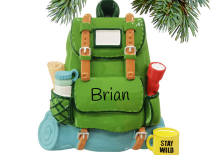 keepsake personalized camping-hiking backpack christmas ornament – Christmas ornament, holiday tree decoration or gift