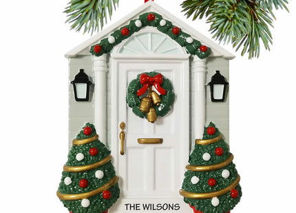 engraved personalized holiday doorway christmas ornament – Christmas ornament, holiday tree decoration or gift