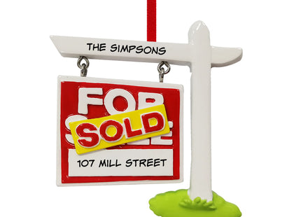 holiday personalized real estate for sale sign christmas ornament – Christmas ornament, holiday tree decoration or gift