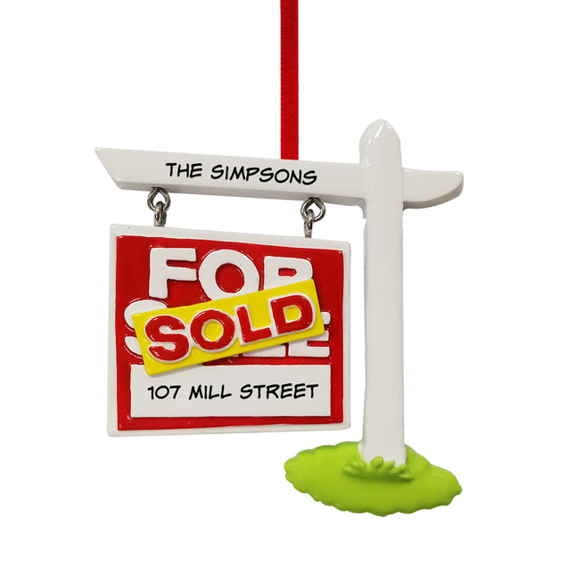 holiday personalized real estate for sale sign christmas ornament – Christmas ornament, holiday tree decoration or gift