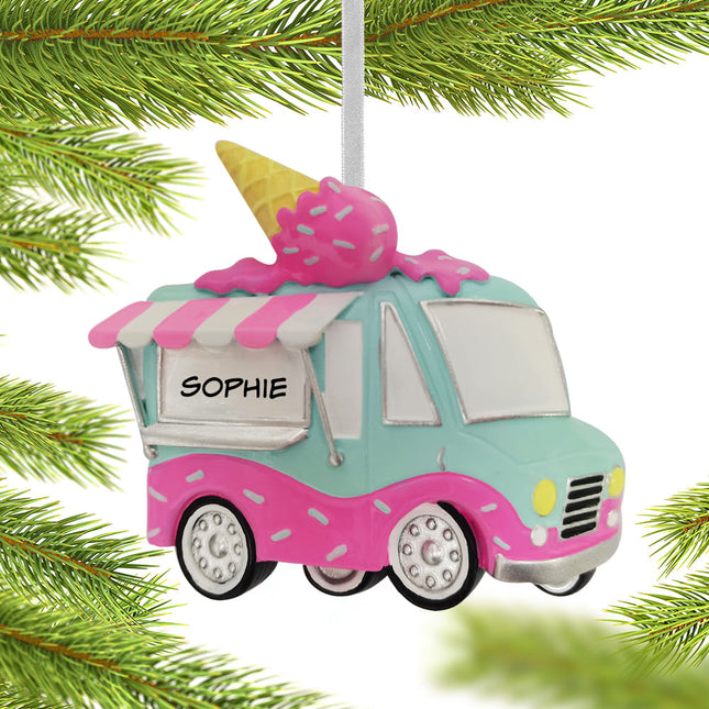 personalized personalized ice cream truck christmas ornament – Christmas ornament, holiday tree decoration or gift