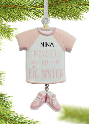 Promoted to Big Sister T-Shirt Ornament  by POLARX Ornament