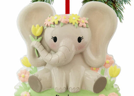 personalized personalized baby girl elephant christmas ornament – Christmas ornament, holiday tree decoration or gift