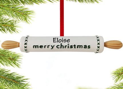 keepsake personalized rolling pin christmas ornament – Christmas ornament, holiday tree decoration or gift