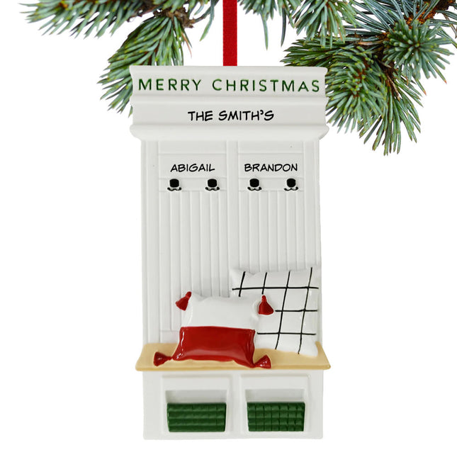 Mudroom Family Personalized Ornament - 2, 5, 6 Family Members