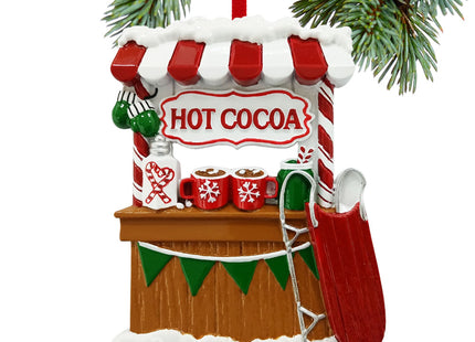 custom personalized hot cocoa stand christmas ornament – Christmas ornament, holiday tree decoration or gift