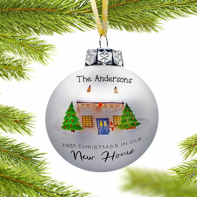 holiday personalized custom new home christmas ornament – Christmas ornament, holiday tree decoration or gift