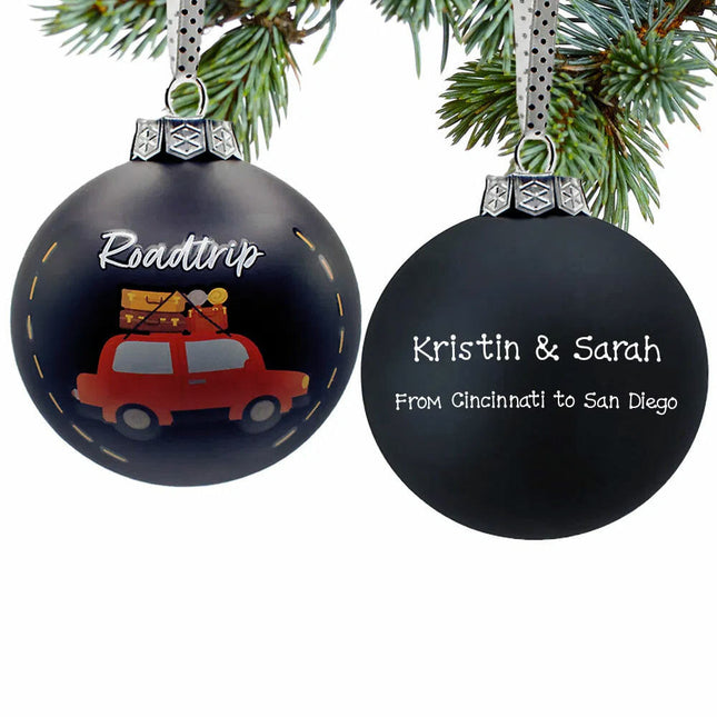 personalized personalized custom road trip ball christmas ornament – Christmas ornament, holiday tree decoration or gift