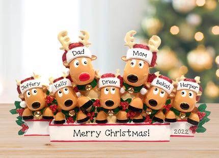 christmas reindeer family of 7 Tabletop
