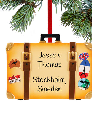 World Travel Trunk Ornament  by POLARX Ornament